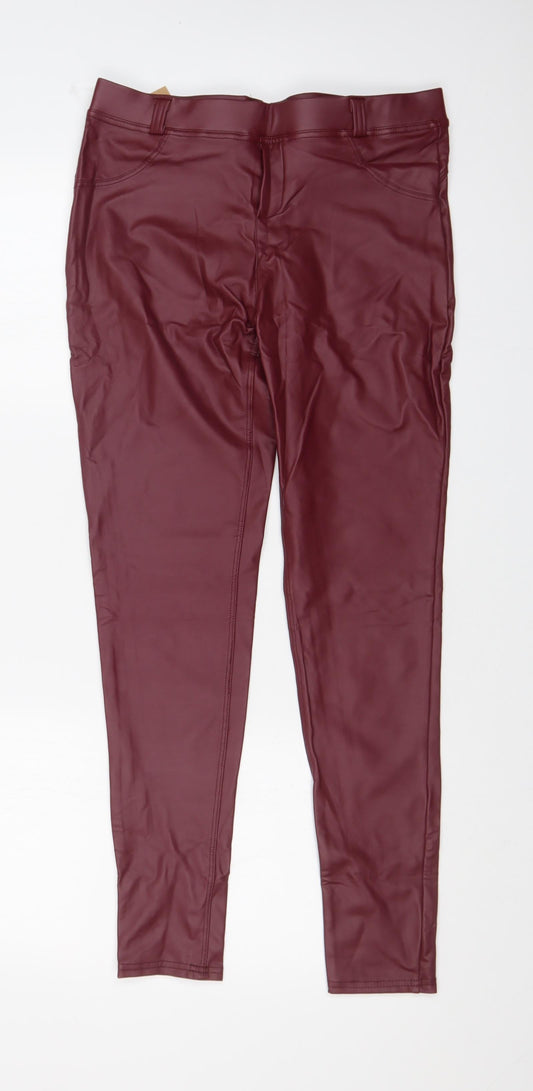 Preworn Womens Red   Skinny Jeans Size L L27 in