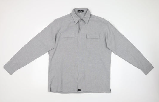 JOHN MILNER Mens Grey    Button-Up