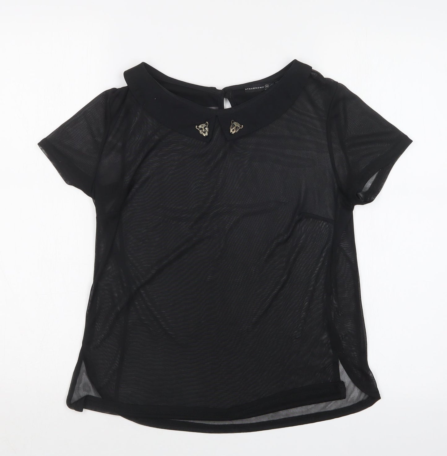 Atmosphere Womens Black   Basic T-Shirt Size 10