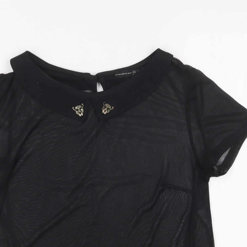 Atmosphere Womens Black   Basic T-Shirt Size 10