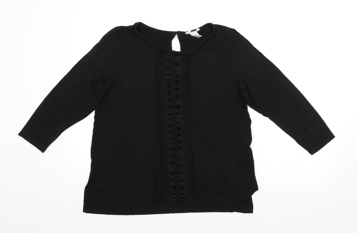H&M Womens Black   Basic Blouse Size L