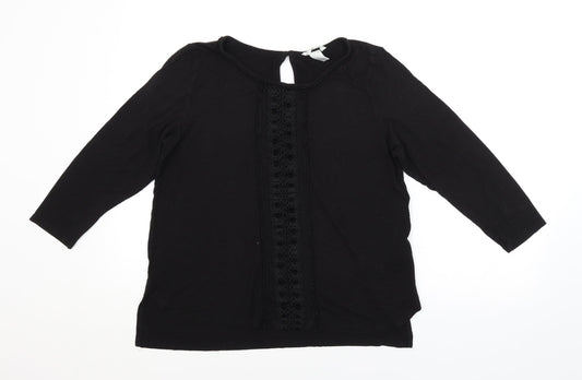 H&M Womens Black   Basic Blouse Size L