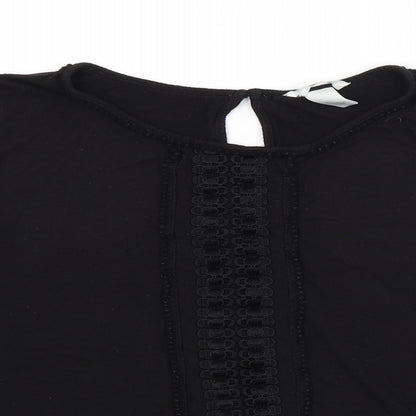 H&M Womens Black   Basic Blouse Size L