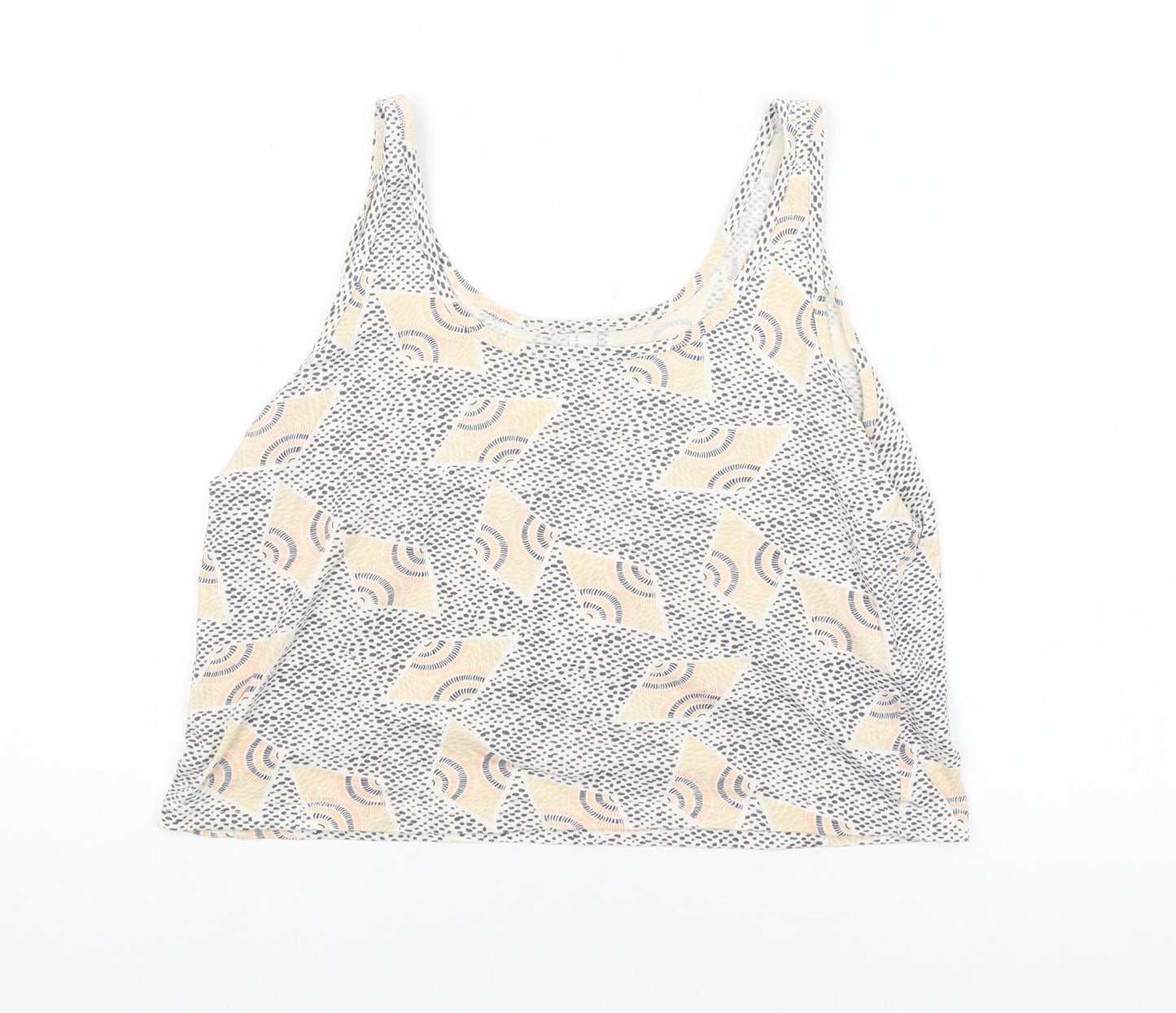 VERO MODA Womens Multicoloured Argyle/Diamond  Cropped Tank Size S