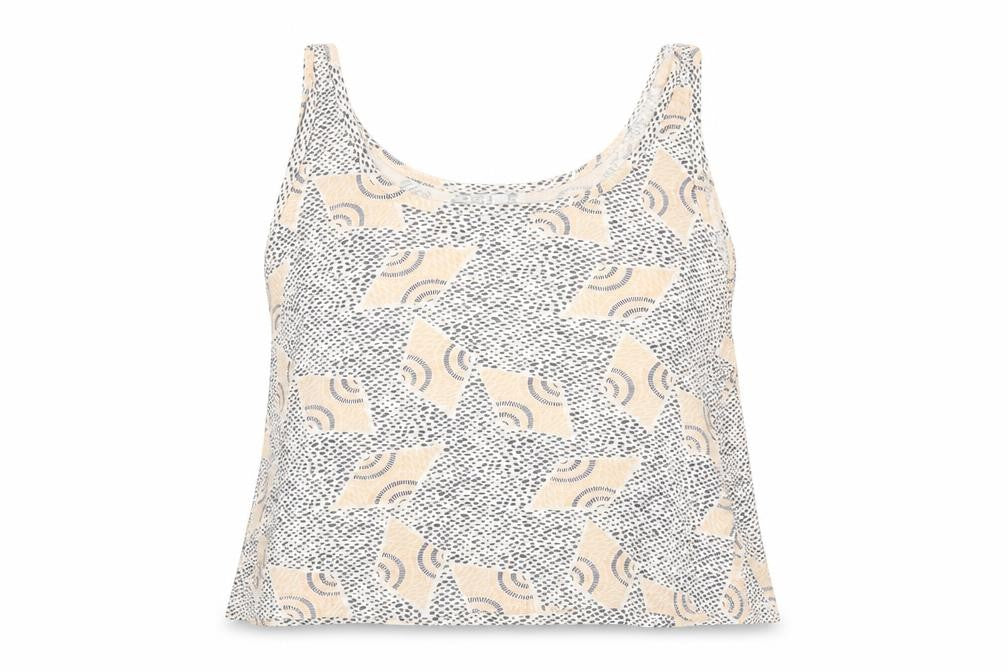 VERO MODA Womens Multicoloured Argyle/Diamond  Cropped Tank Size S