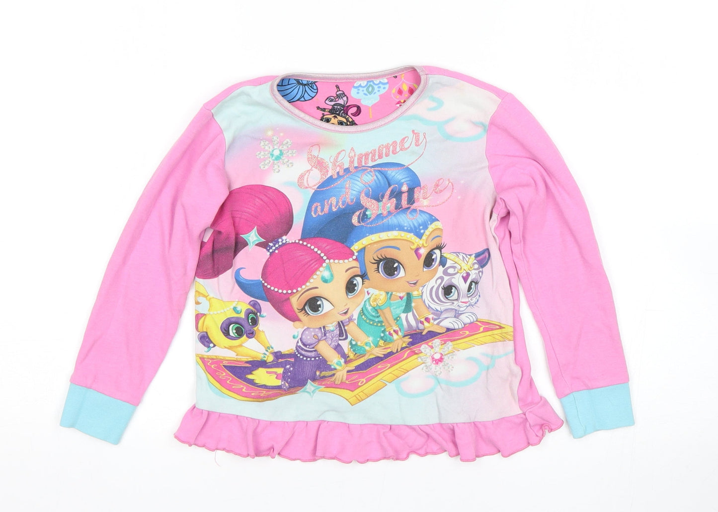 Matalan Girls Multicoloured   Top Pyjama Top Size 5 Years  - shimmer and shine