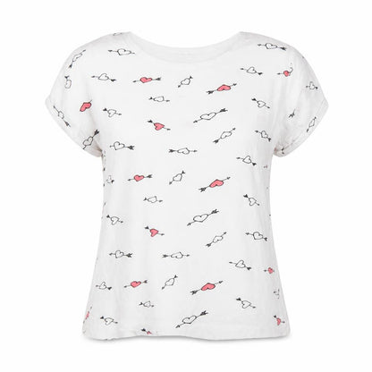 Front view of Atmosphere women’s white basic t-shirt, size UK 10