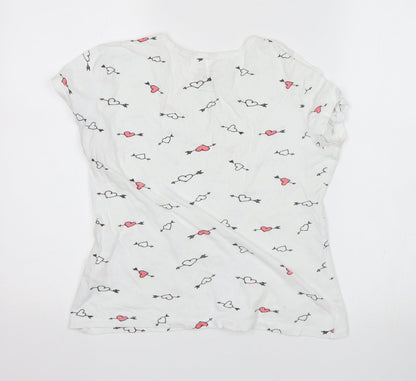 Back view of Atmosphere women’s white basic t-shirt, size UK 10