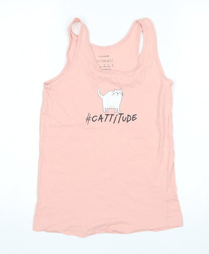 Primark Womens Pink   Basic Tank Size 4