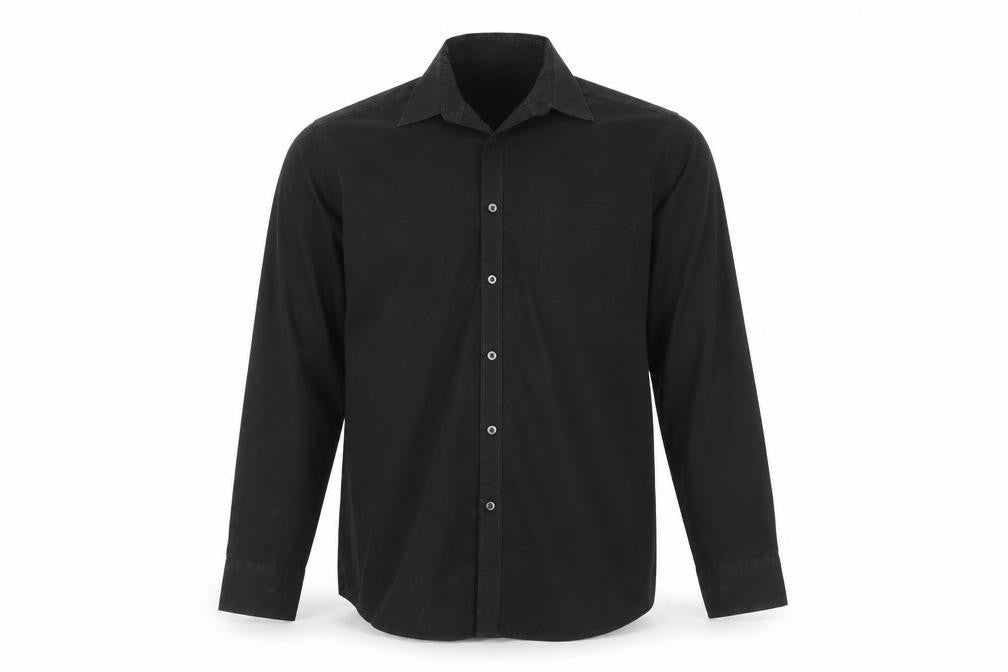 T&W Mens Black    Button-Up Size 17