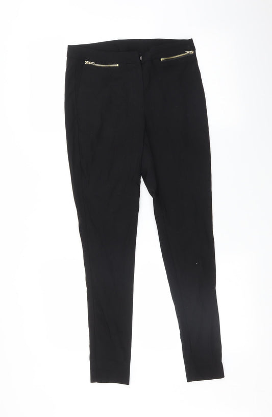 Preworn Womens Black   Trousers  Size 8 L27 in