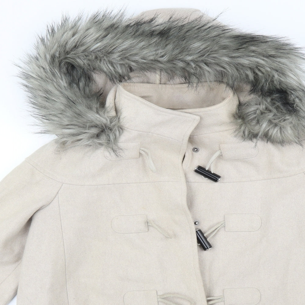 ASOS Womens Beige   Overcoat Coat Size 10