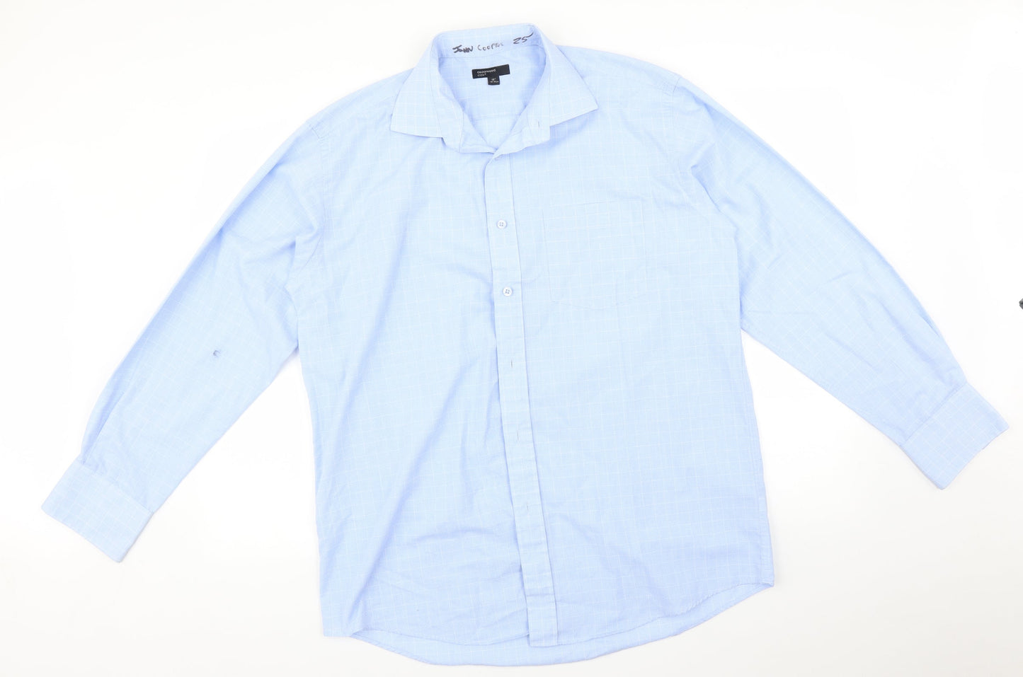 Cedarwood state Mens Blue    Button-Up Size 16.5