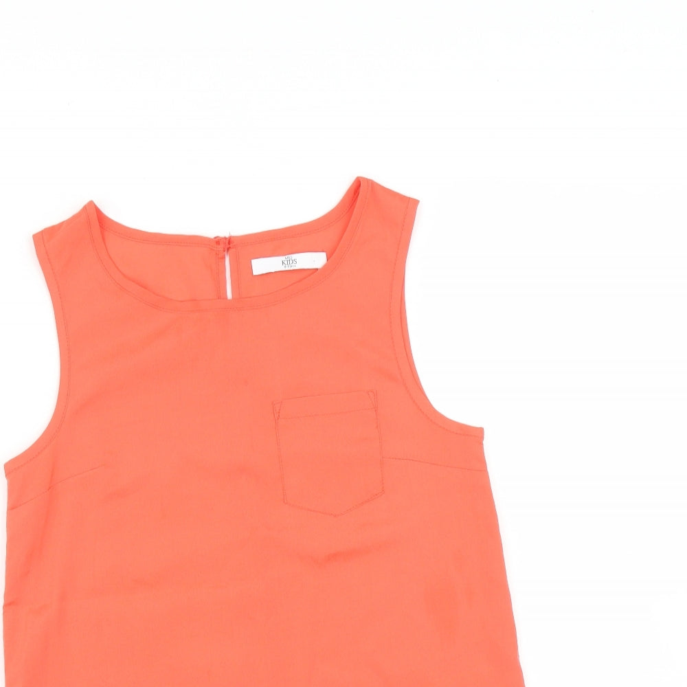 Marks and Spencer Girls Orange   Camisole T-Shirt Size 8-9 Years