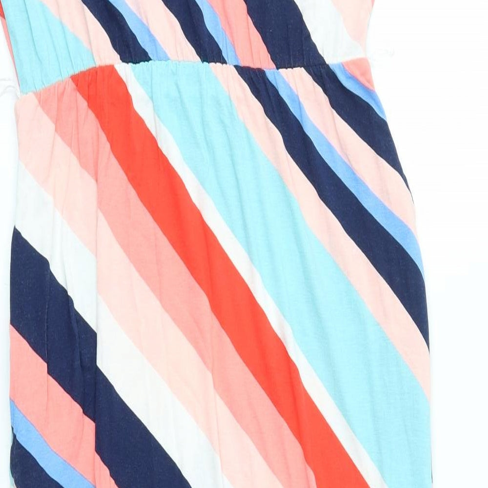 George Womens Multicoloured Striped  A-Line  Size M
