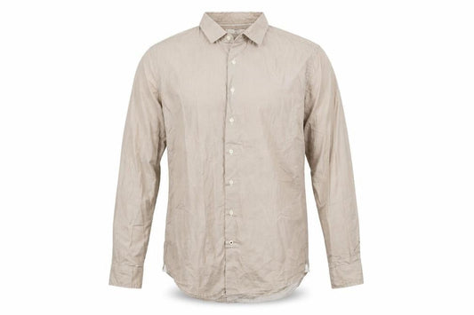 Mango Mens Beige Check   Button-Up Size M