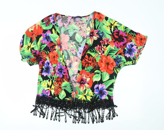 M&S Womens Multicoloured Floral  Cardigan Jumper Size S