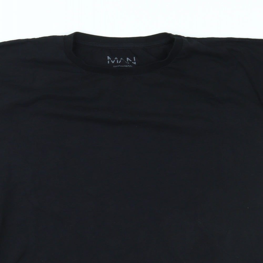 Boohooman Mens Black    T-Shirt Size L