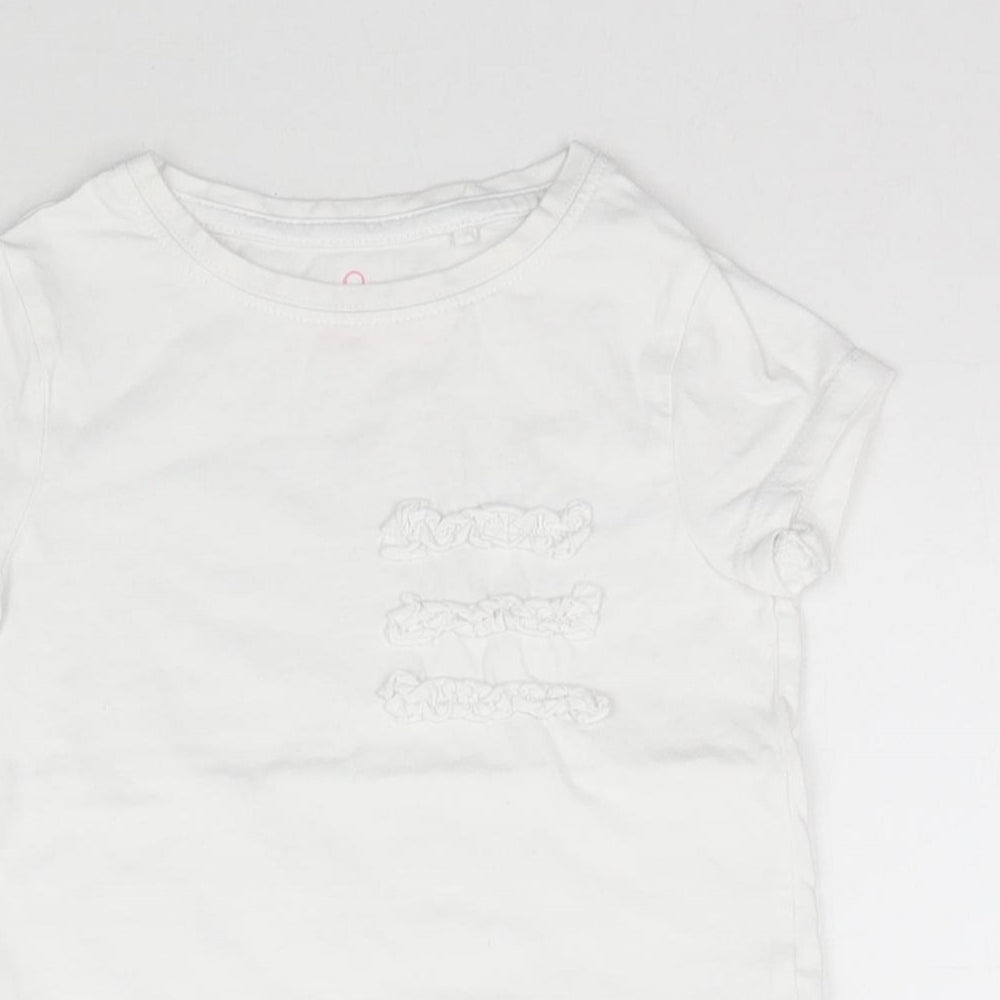 NEXT Girls White   Basic T-Shirt Size 3 Years