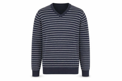 H&M Mens Blue Striped Knit Pullover Jumper Size L