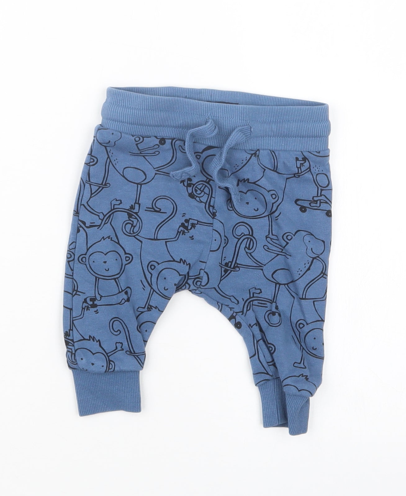 NEXT Boys Blue Geometric  Jogger Trousers Size 3-6 Months