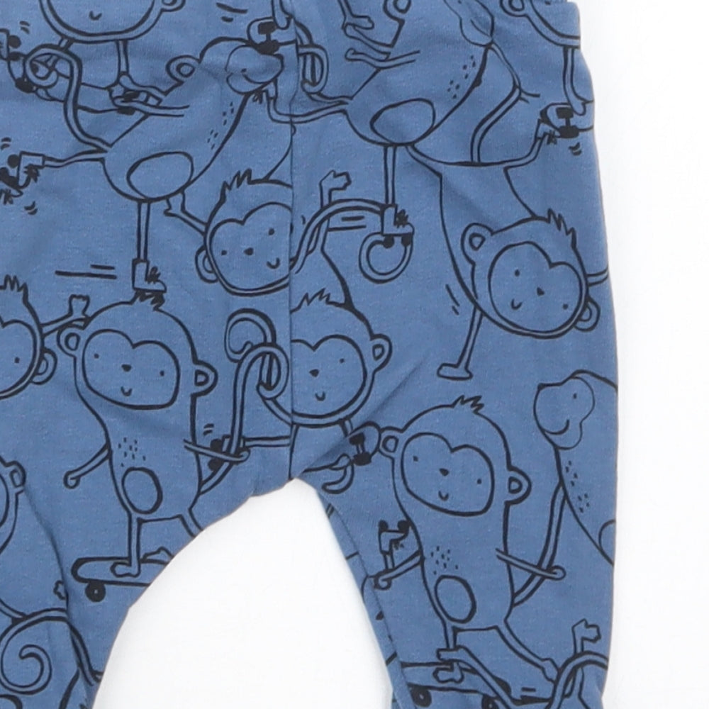 NEXT Boys Blue Geometric  Jogger Trousers Size 3-6 Months