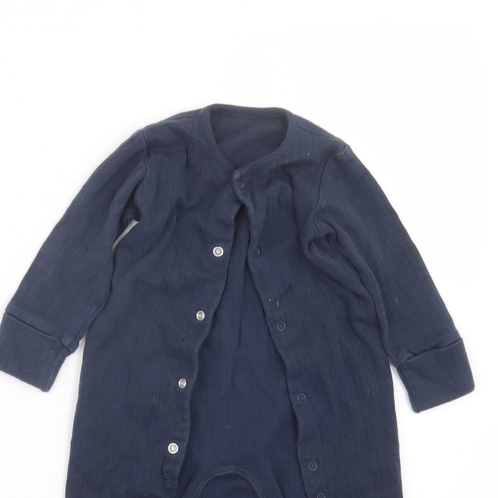 Very Boys Blue Geometric  Babydoll One Piece Size 3-6 Months