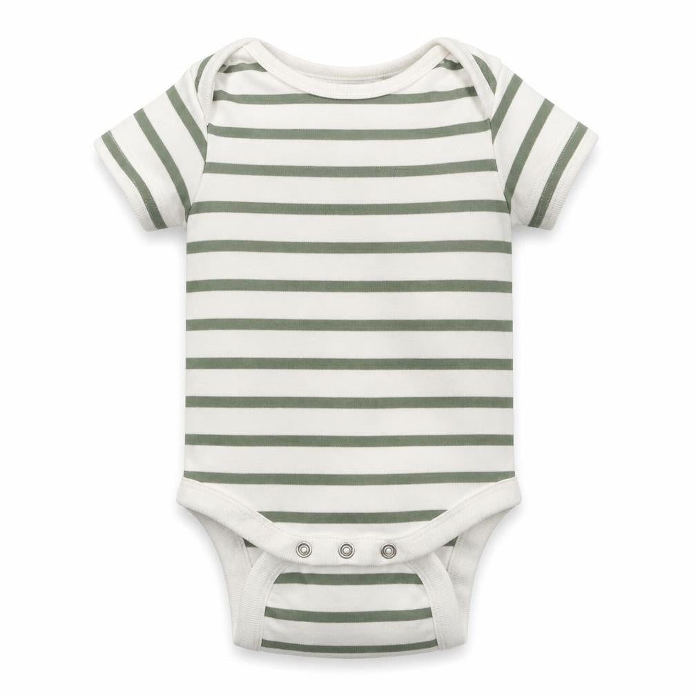 Next Boys Green Striped  Babygrow One-Piece Size 3-6 Months