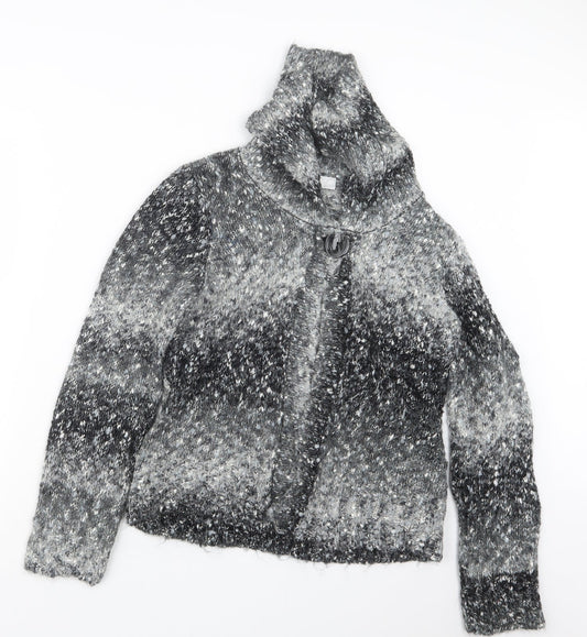 BHS Womens Grey  Knit Cardigan Jumper Size 12