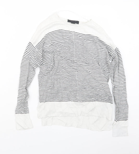 Atmosphere Womens Black Striped Knit Pullover Jumper Size 8