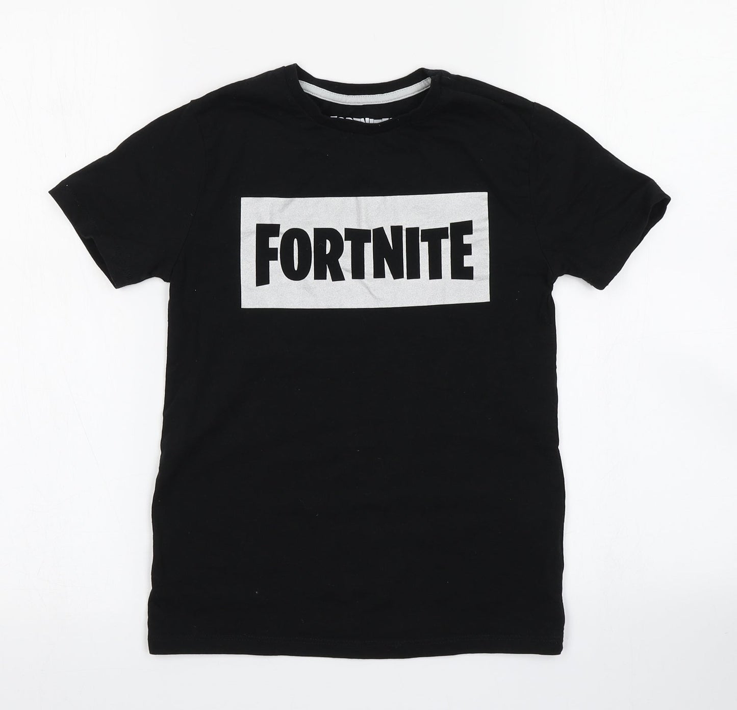 Primark Boys Black   Basic T-Shirt Size S  - Fortnite
