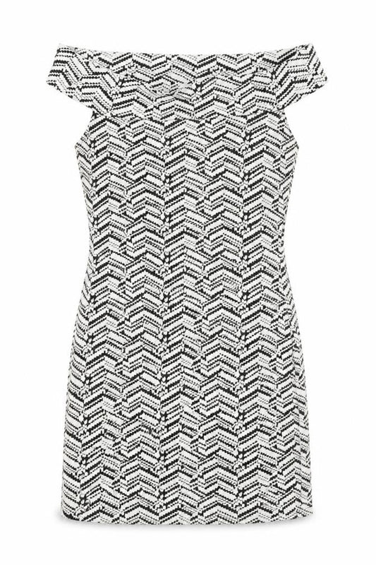 Mango Womens White Herringbone  Bodycon  Size S