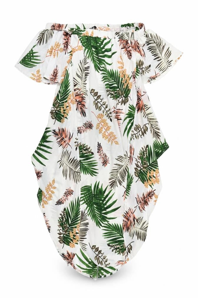 SheIn Womens White Floral  Kaftan  Size S