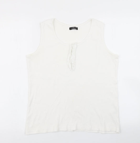 BM Womens White   Basic Tank Size M