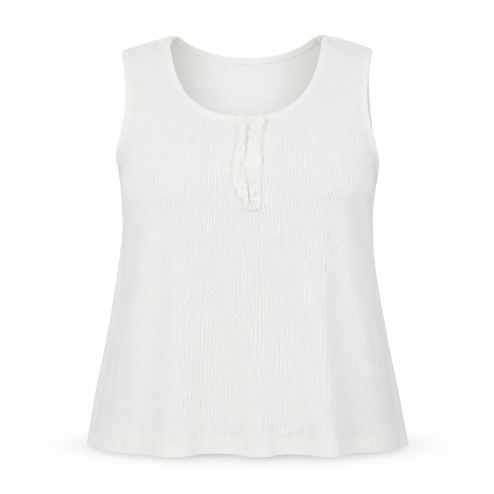 Bonmarché Womens White Basic Tank Size M