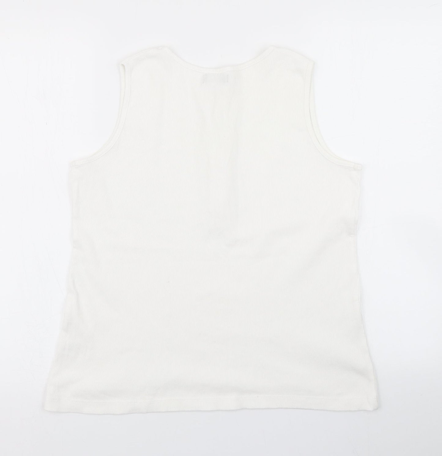 BM Womens White   Basic Tank Size M