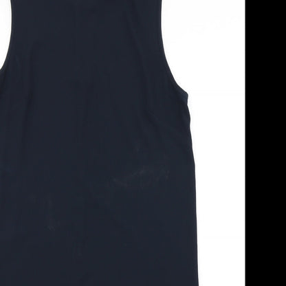 Close-up detail of Atmosphere women’s blue a-line, size UK 14