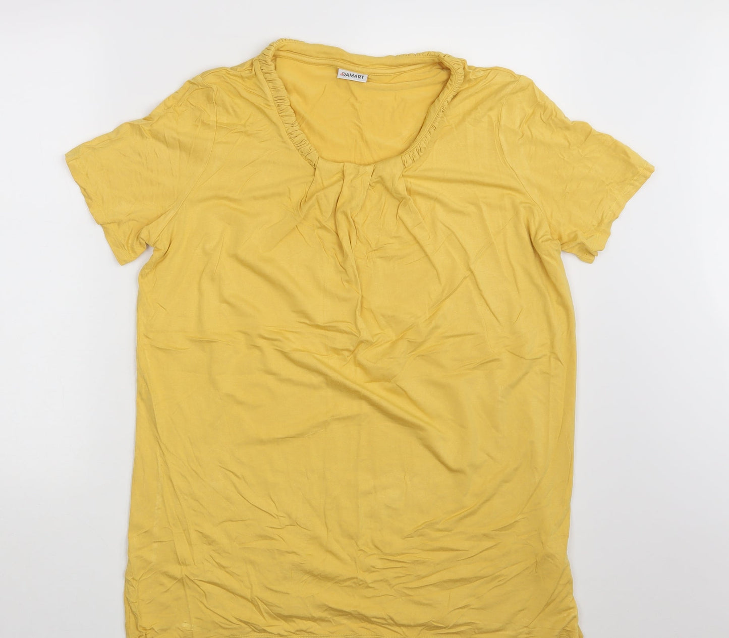 Damart Womens Yellow   Basic T-Shirt Size 14