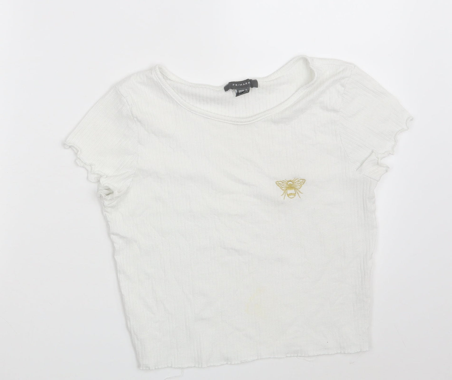Primark Womens White   Pullover Sweatshirt Size 14