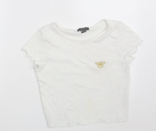 Primark Womens White   Pullover Sweatshirt Size 14