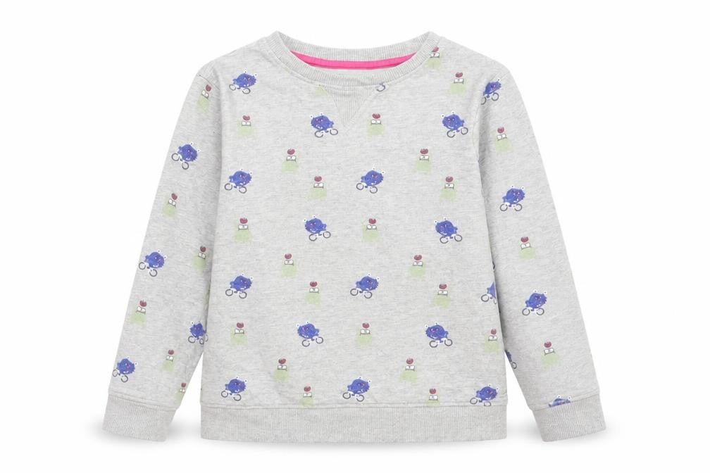 Mothercare Girls Green Animal Print  Pullover Jumper Size 5-6 Years