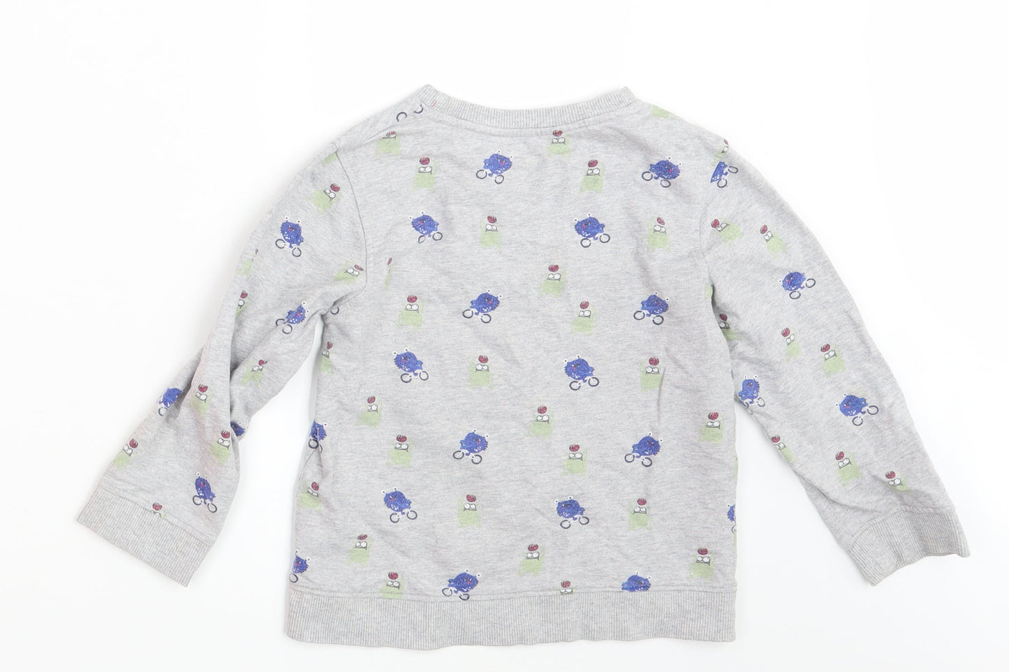 Mothercare Girls Green Animal Print  Pullover Jumper Size 5-6 Years