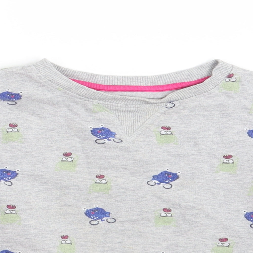 Mothercare Girls Green Animal Print  Pullover Jumper Size 5-6 Years