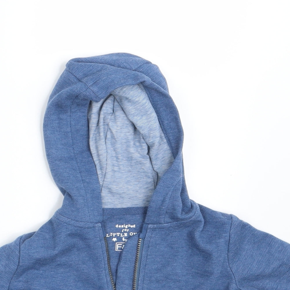 F&F Boys Blue   Full Zip Jumper Size 3-6 Months