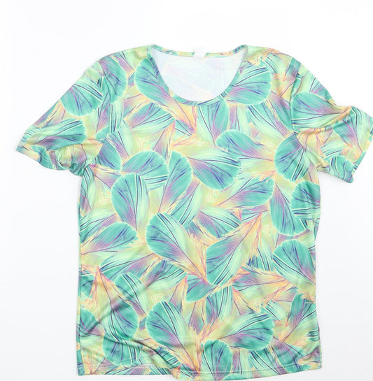 Preworn Womens Multicoloured Paisley  Basic T-Shirt Size 14