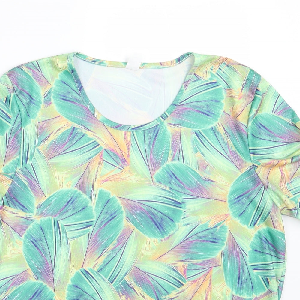 Preworn Womens Multicoloured Paisley  Basic T-Shirt Size 14