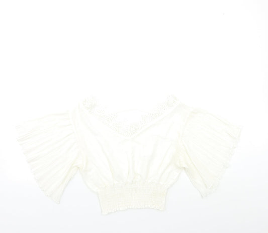 Preworn Womens White   Basic Blouse Size S