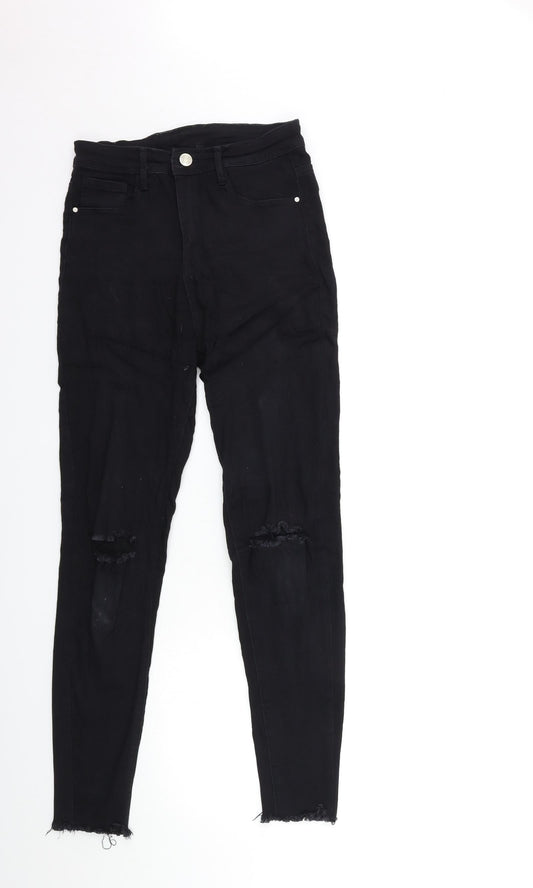 Preworn Womens Black  Denim Skinny Jeans Size S L29 in