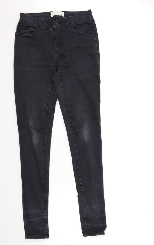 Pieces Womens Black  Denim Skinny Jeans Size M L32 in