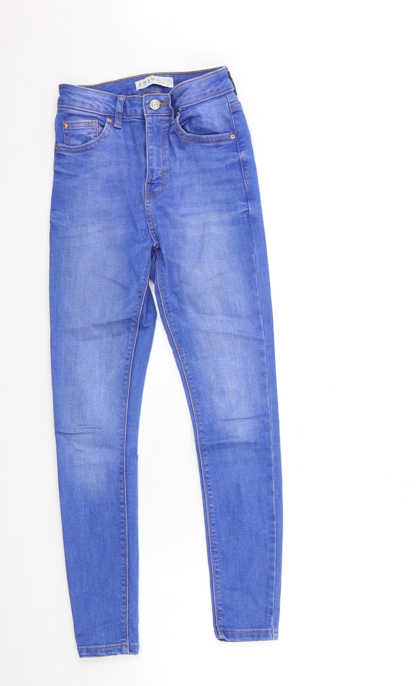 Denim & Co. Womens Blue  Denim Skinny Jeans Size 8 L26 in